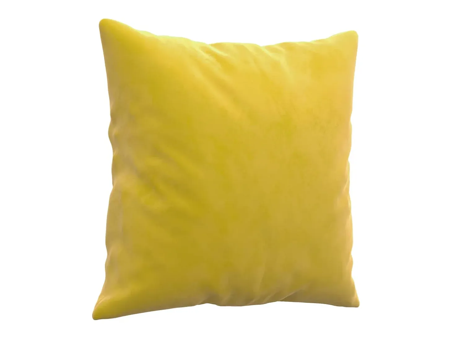 Sofá de 3 plazas con cojines terciopelo amarillo 180 cm