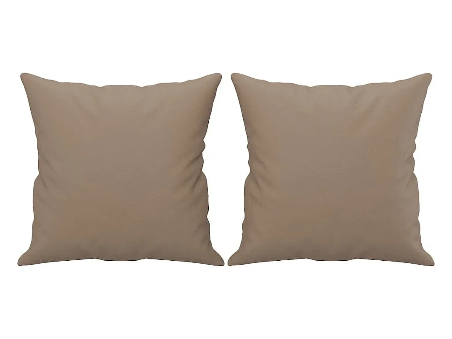 Sofá de 2 plazas con cojines cuero sintético capuchino 140 cm