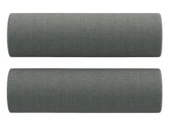 Sofá de 3 plazas con cojines tela gris oscuro 180 cm