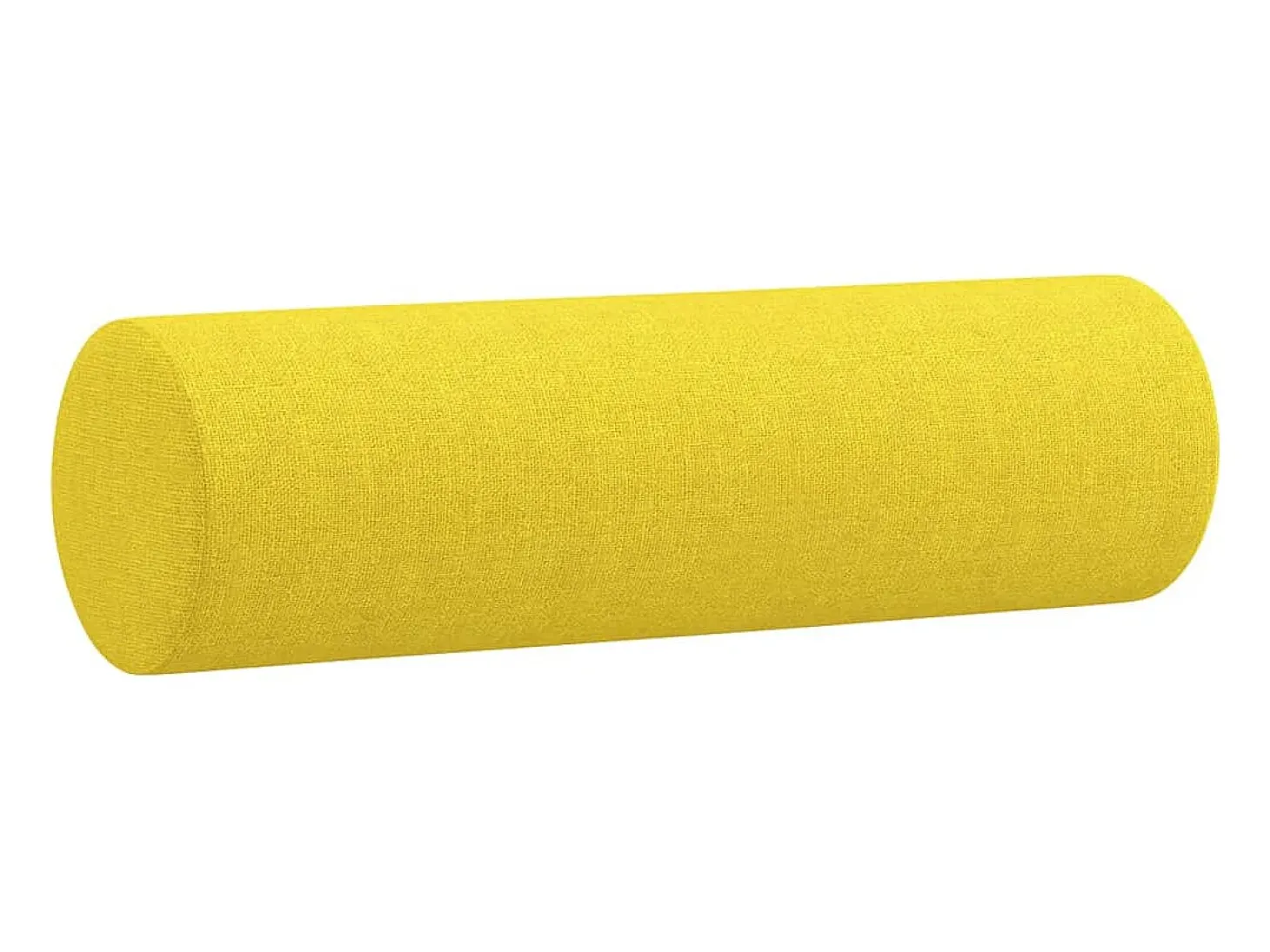 Sofá de 2 plazas con cojines tela amarillo claro 120 cm