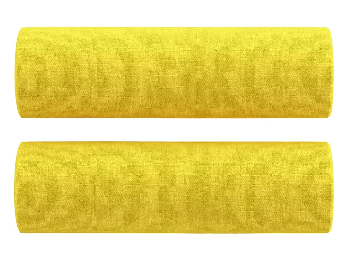 Sofá de 2 plazas con cojines tela amarillo claro 120 cm