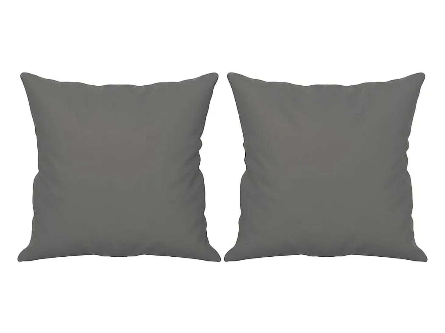 Sofá de 2 plazas con cojines tela microfibra gris oscuro 140 cm