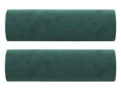 Sofá de 2 plazas con cojines terciopelo verde oscuro 120 cm