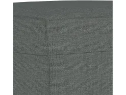 Sofá de 3 plazas con taburete de tela gris oscuro 180 cm