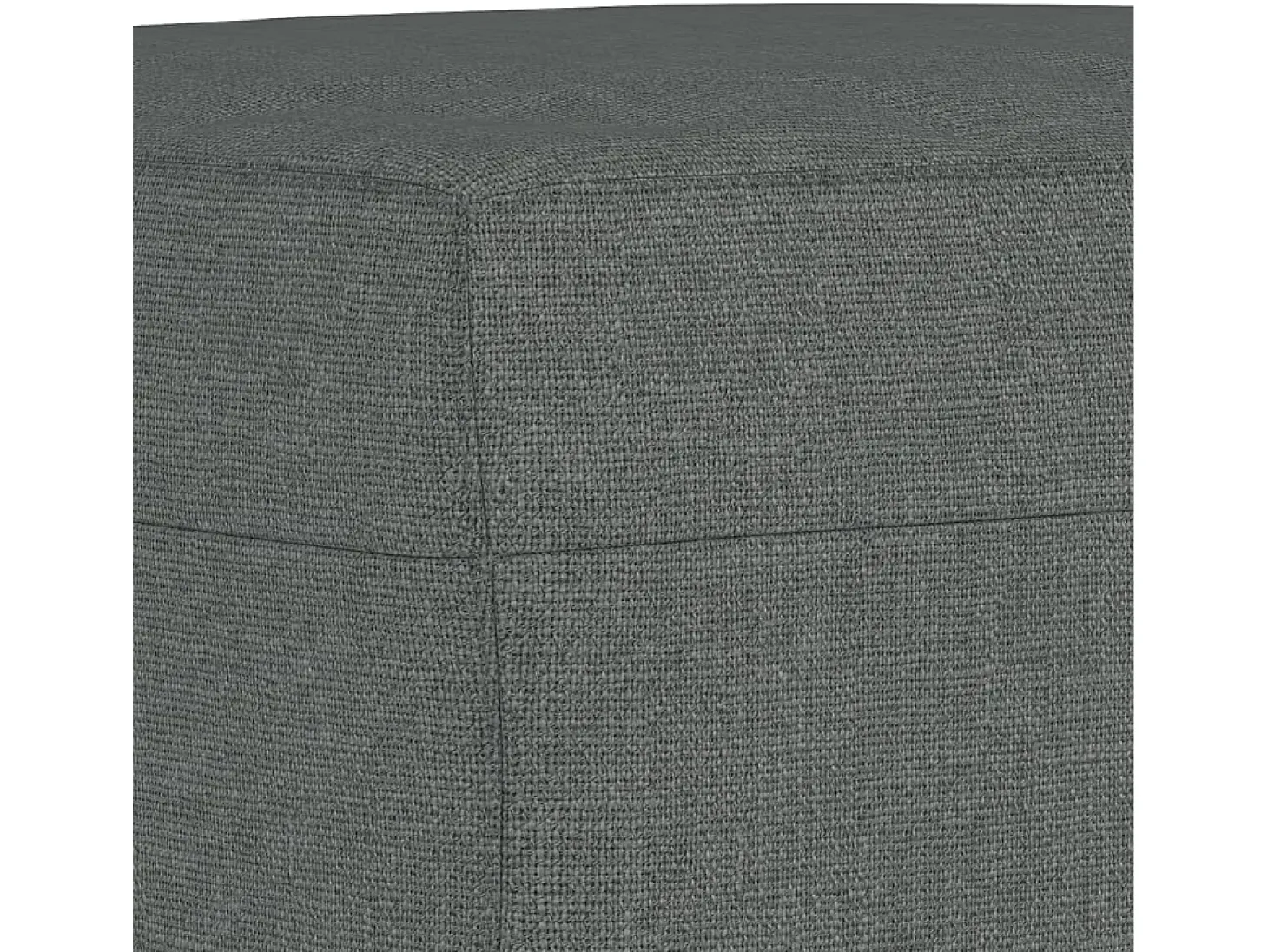 Sofá de 3 plazas con taburete de tela gris oscuro 180 cm