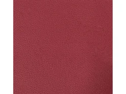 Sofá de 3 plazas con taburete cuero sintético rojo tinto 180 cm