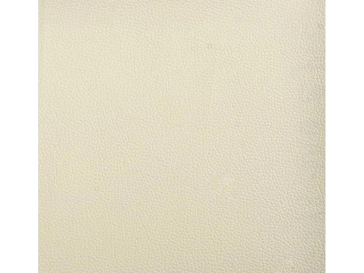 Sofá de 3 plazas con taburete cuero sintético crema 180 cm