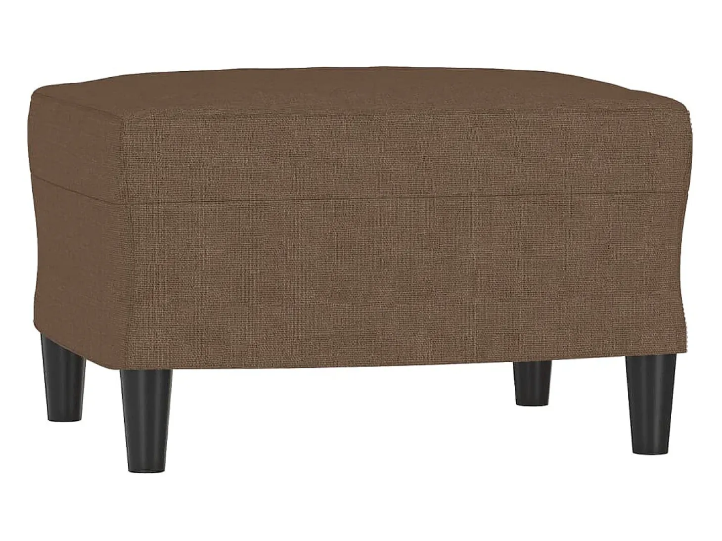Sofá de 3 plazas con taburete de tela marrón 180 cm