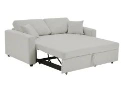 Sofá de 3 plazas convertible de tela color beige INIZOR