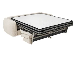 Sofá de 4 plazas convertible exprés en chenilla beige 16 cm SELIVO de Maison Céphy