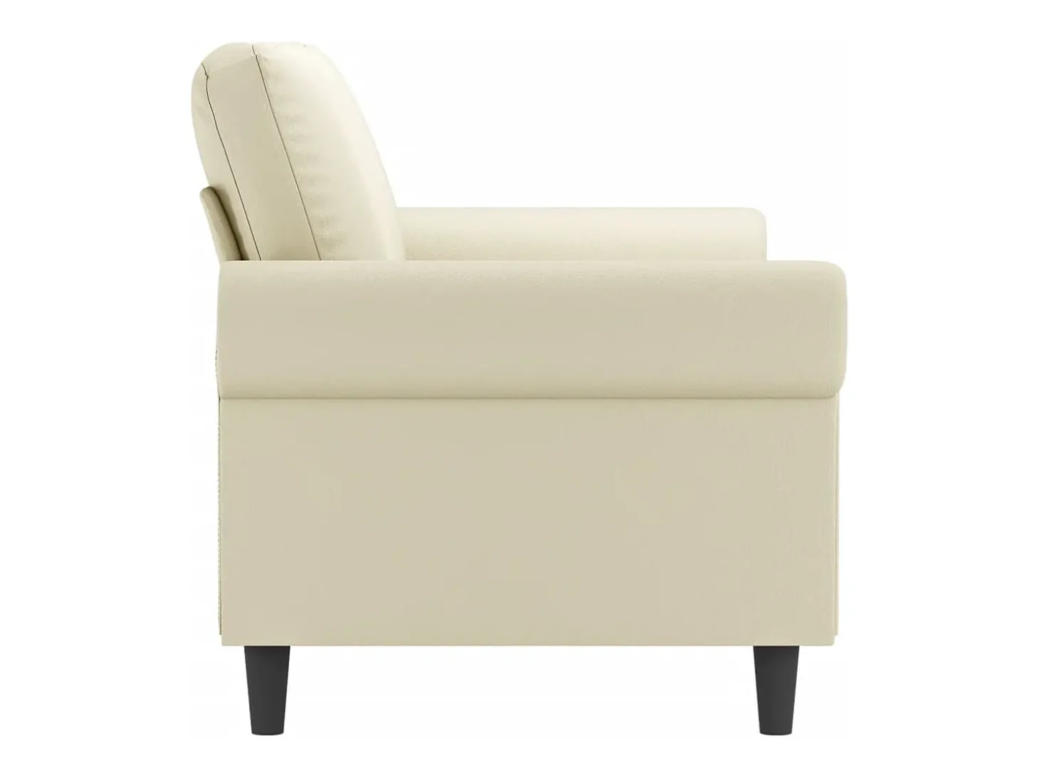 Sofá de 2 plazas de cuero sintético color crema 140 cm
