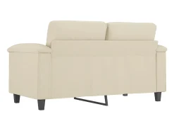 Sofá de 2 plazas de cuero sintético color crema 120 cm