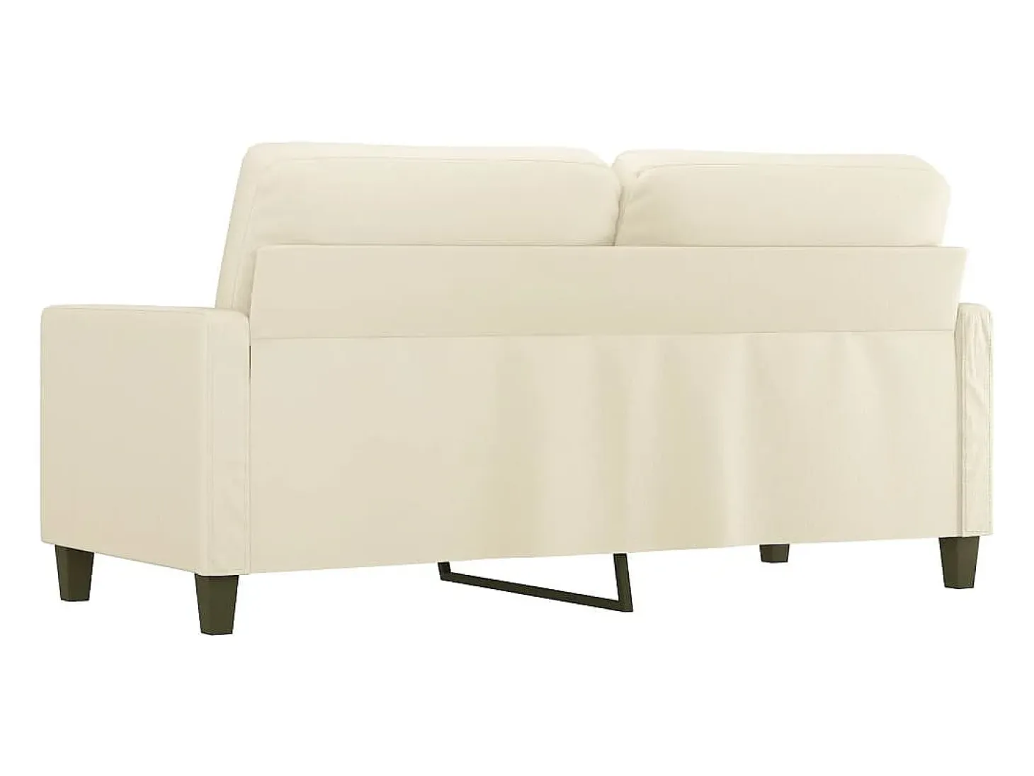 Sofá de 2 plazas de cuero sintético color crema 140 cm
