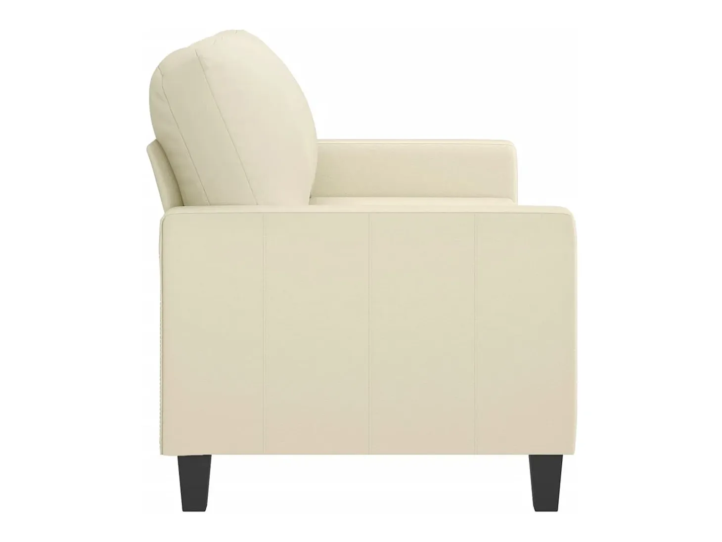 Sofá de 2 plazas de cuero sintético color crema 140 cm