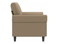 Sofá de 2 plazas de cuero sintético color capuchino 120 cm PWFG93567