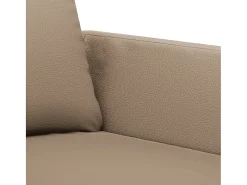 Sofá de 3 plazas de cuero sintético color capuchino 180 cm