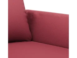 Sofá de 2 plazas de cuero sintético rojo vino 120 cm