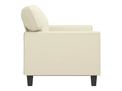 Sofá de 2 plazas de cuero sintético color crema 120 cm