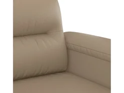 Sofá de 2 plazas de cuero sintético color capuchino 140 cm