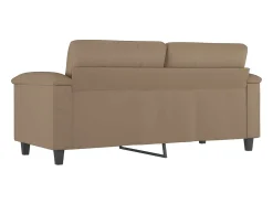 Sofá de 2 plazas de cuero sintético color capuchino 140 cm