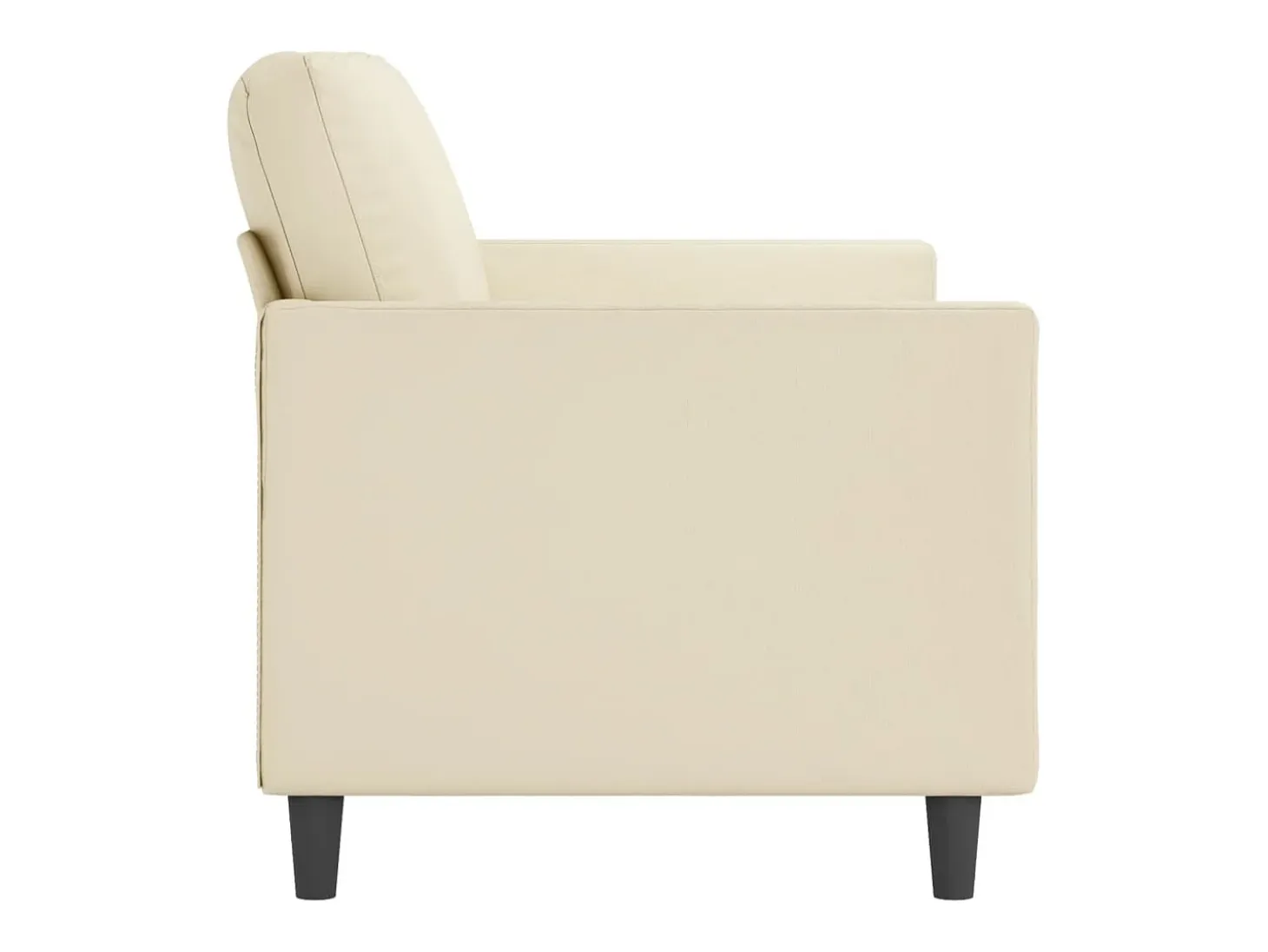 Sofá de 2 plazas de cuero sintético color crema 140 cm