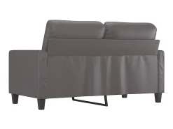 Sofá de 2 plazas de cuero sintético gris 120 cm PWFG46377