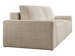Sofá de 3 plazas de pana gruesa en color beige diseño AMELIA