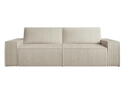 Sofá de 3 plazas de pana gruesa en color beige diseño AMELIA