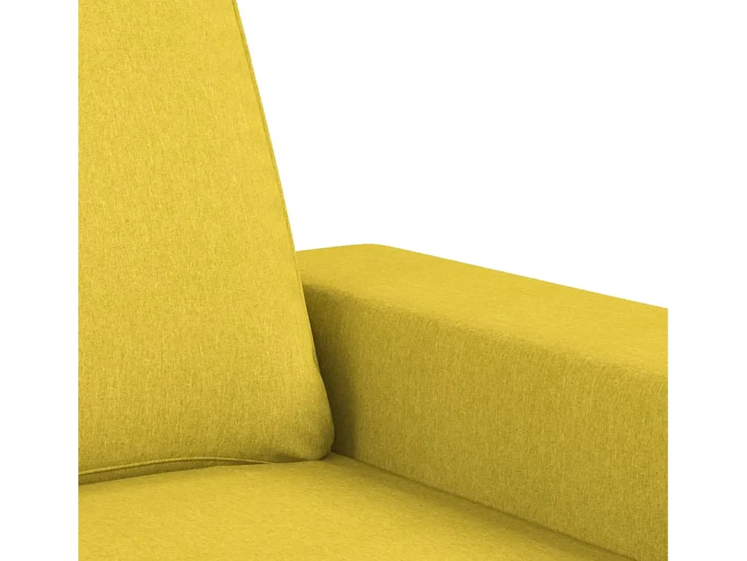 Sofá de 3 plazas de tela amarillo claro 180 cm