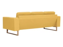 Sofá de 3 plazas de tela amarillo