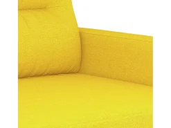Sofá de 2 plazas de tela amarillo claro 140 cm