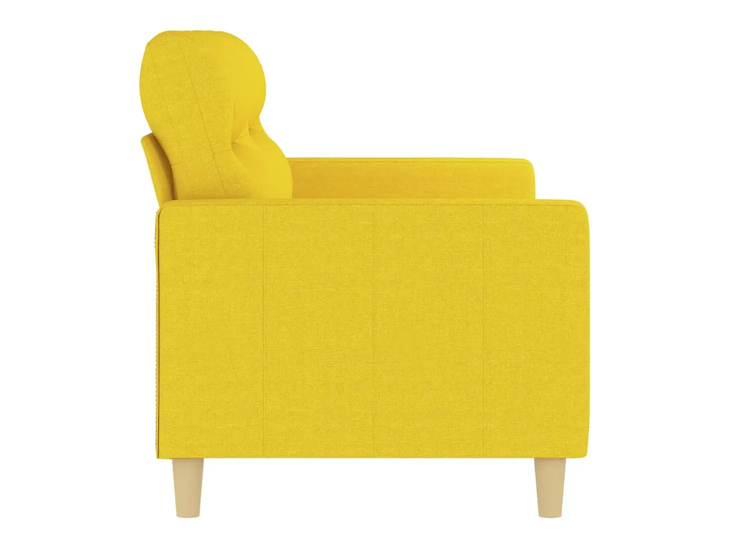 Sofá de 2 plazas de tela amarillo claro 140 cm