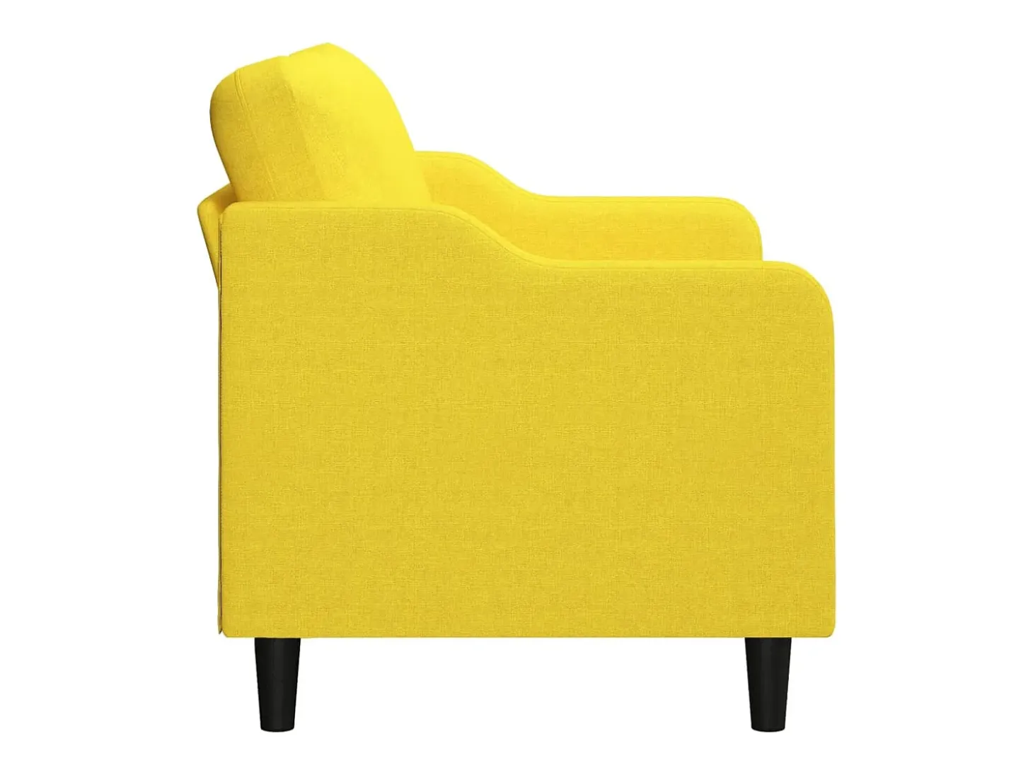 Sofá de 2 plazas de tela amarillo claro 120 cm