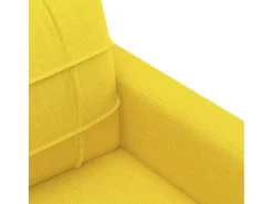 Sofá de 3 plazas de tela amarillo claro 180 cm