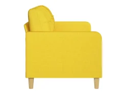 Sofá de 3 plazas de tela amarillo claro 180 cm