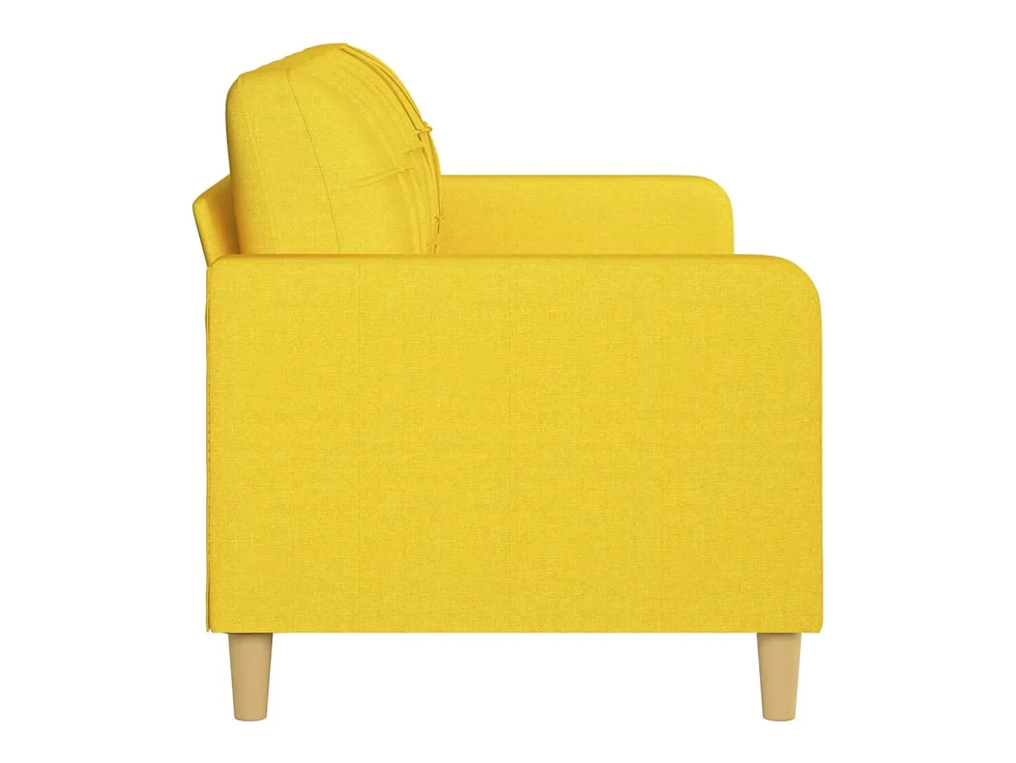 Sofá de 3 plazas de tela amarillo claro 180 cm