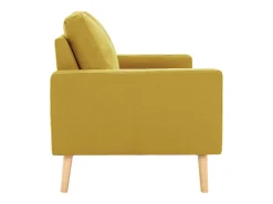 Sofá de 2 plazas de tela amarillo PWFG68682