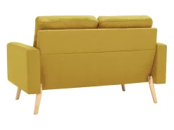 Sofá de 2 plazas de tela amarillo PWFG68682