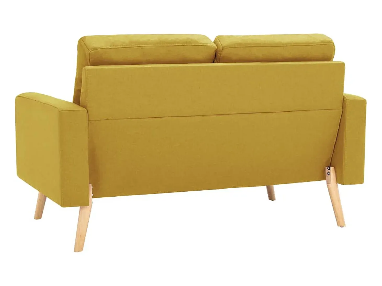 Sofá de 2 plazas de tela amarillo PWFG68682