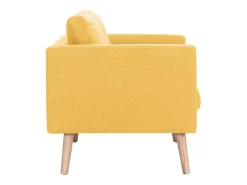 Sofá de 2 plazas de tela amarillo