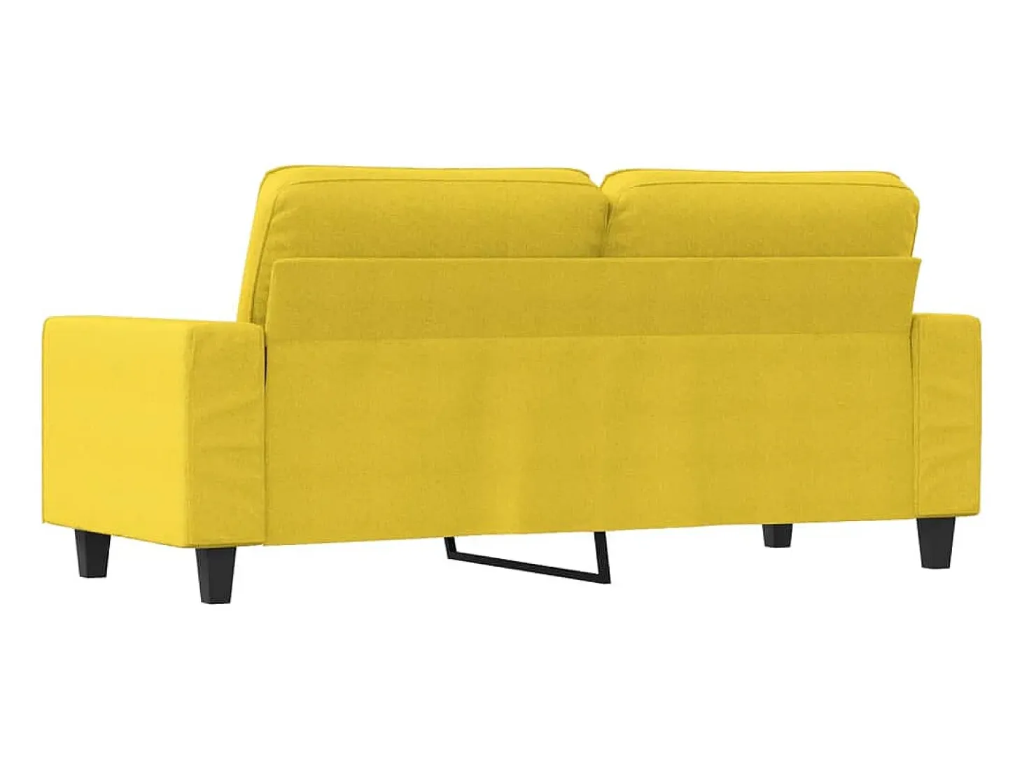 Sofá de 2 plazas de tela amarillo claro 140 cm