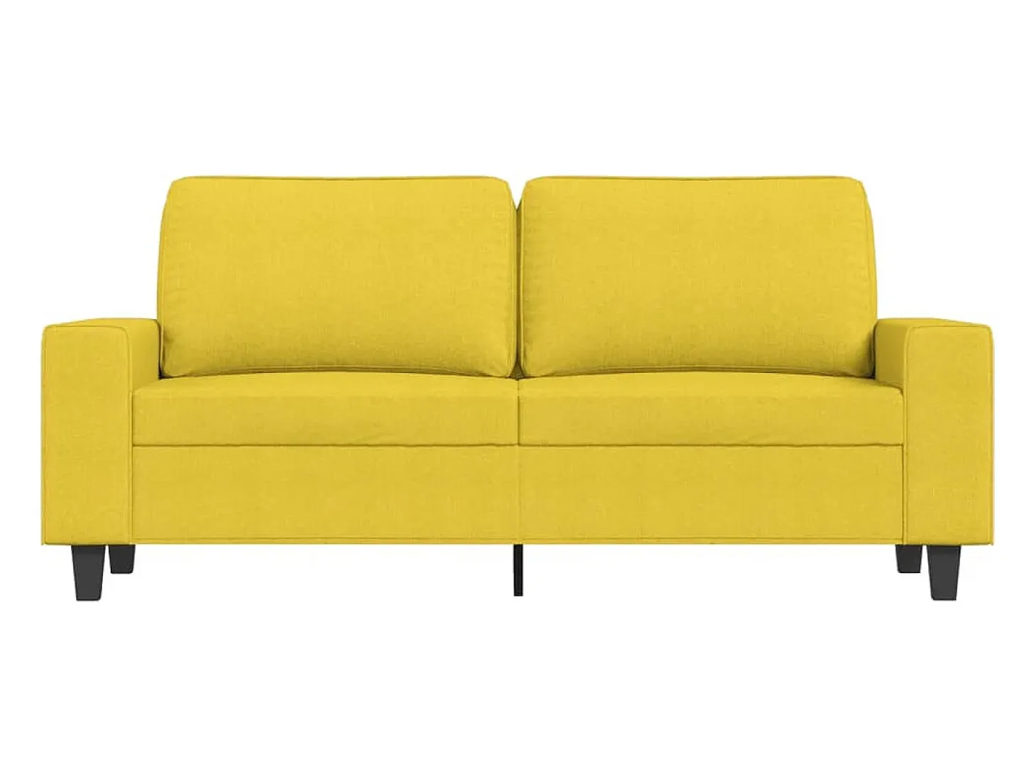 Sofá de 2 plazas de tela amarillo claro 140 cm
