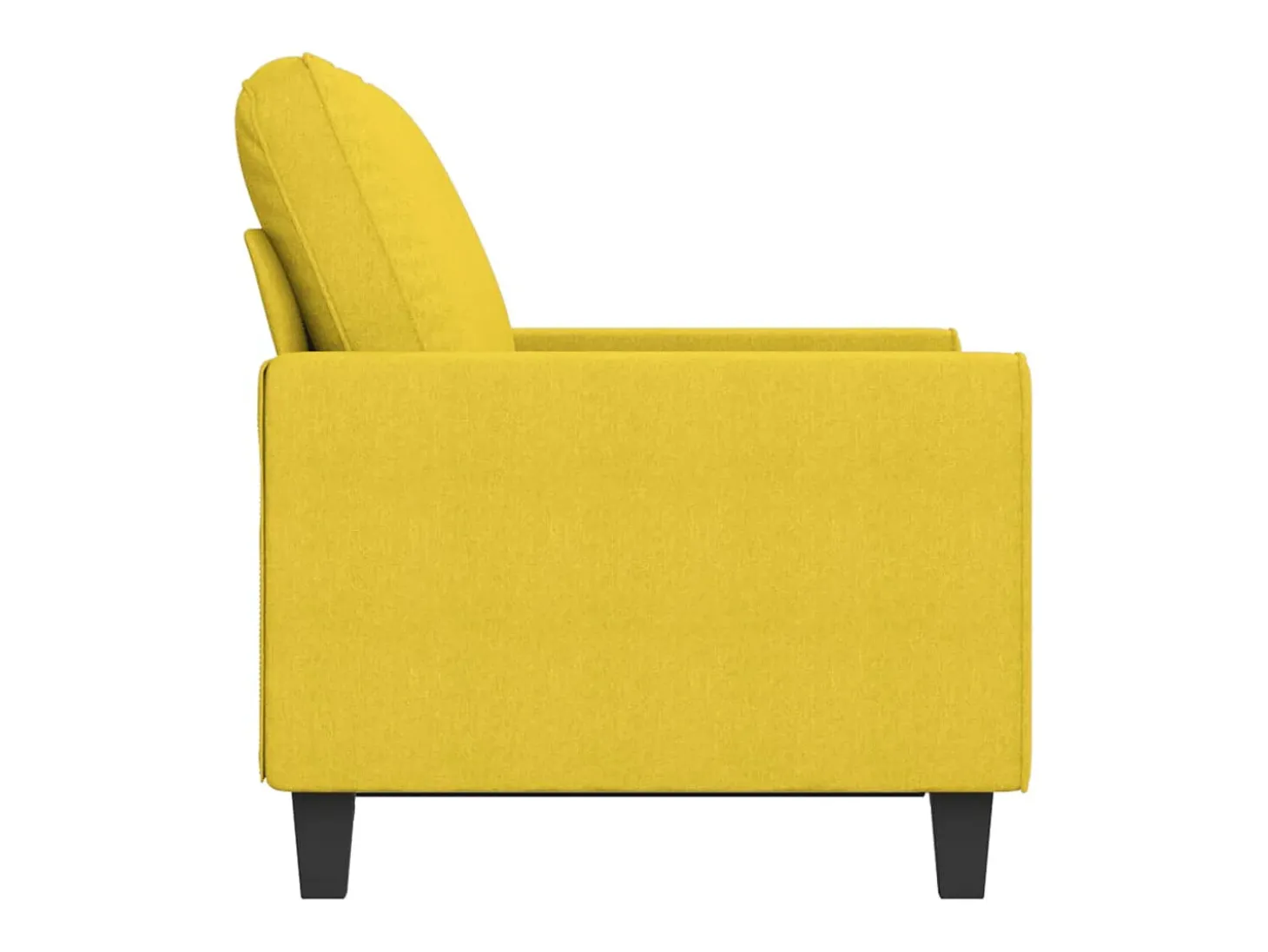 Sofá de 2 plazas de tela amarillo claro 120 cm