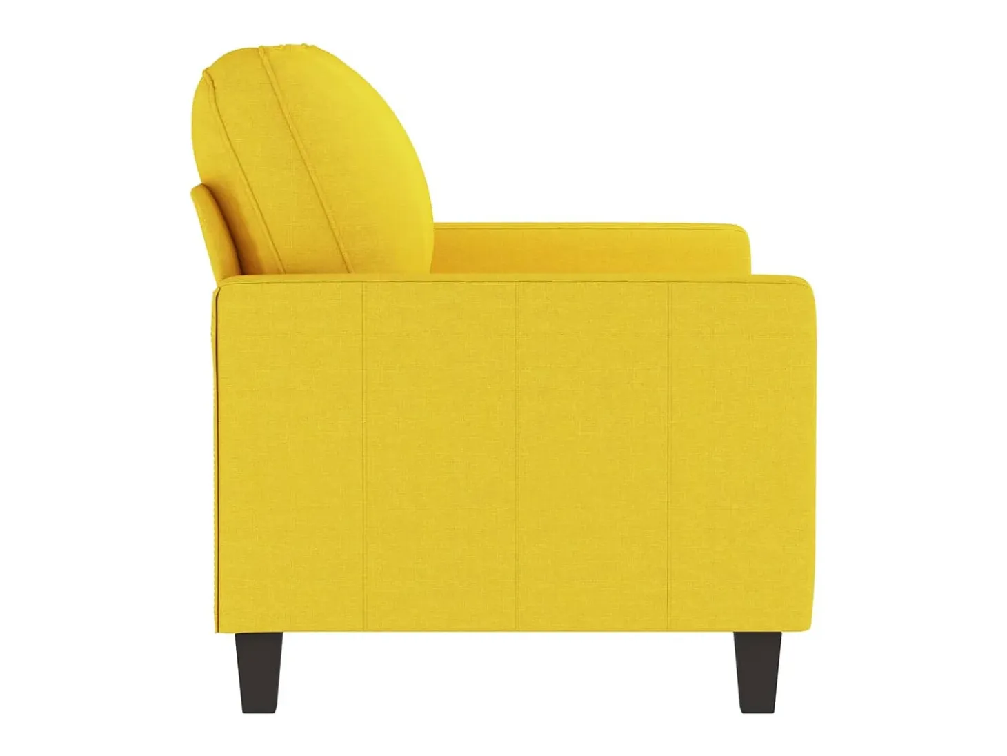 Sofá de 2 plazas de tela amarillo claro 120 cm