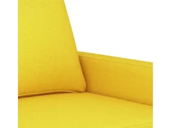 Sofá de 2 plazas de tela amarillo claro 120 cm