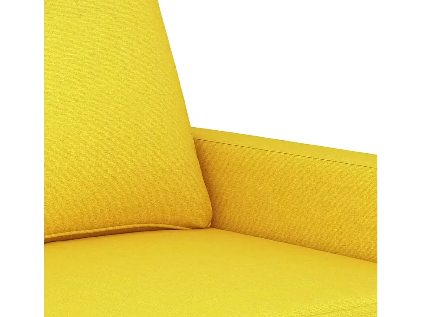 Sofá de 2 plazas de tela amarillo claro 120 cm