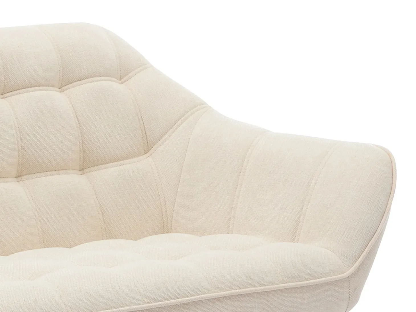 Sofá de 2 plazas de tela beige de estilo escandinavo CASERTA