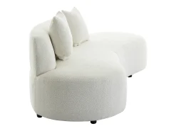 Sofá de 3 plazas de tela bouclé blanco BASILIANA
