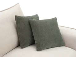 Sofá de 3 plazas de tela color beige desenfundable PORALO