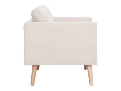 Sofá de 3 plazas de tela color crema